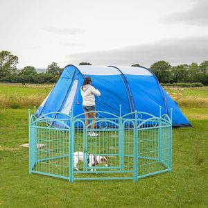 Recinto per Cani in Metallo Resistente da 24 Pollici, 8 Pannelli, per Interni/Esterni, con Porta, Recinzione per Cuccioli e Cancello per Animali Domestici - Product Image 2