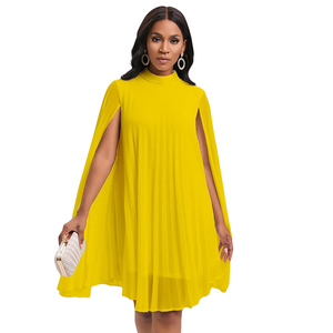 Vestido de Fiesta Casual Elegante de Chifón con Capa y Mangas Murciélago de Sigma Gamma Rho para Mujer, Ajuste Holgado, Moda de Sororidad, Venta al por Mayor - Product Image 1