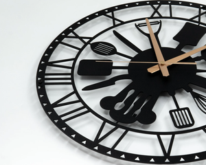 <b>Metal</b> Kitchen Wall <b>Clock</b>: Silent, Non-Ticking, Modern Home Decor - Product Image 3