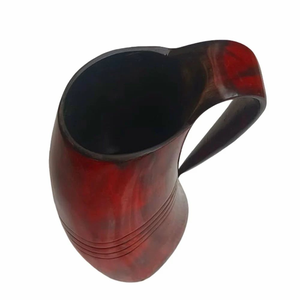 Jarra de Cerveza Vikinga Tallada a Mano, Personalizada, Ecológica, para Navidad y Año Nuevo, Altamente Pulida, Forma Natural de Cuerno FAIZA - Product Image 4