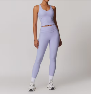 Soutien-gorge de sport sans coutures pour femme, dos nageur, col ras du cou, maintien moyen, pour yoga et fitness, couleur unie, respirant, séchage rapide, anti-transpiration - Product Image 3