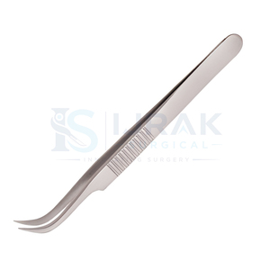 Pince à cils chirurgicale de précision Ijrak, durable, 10 mm, pointe lisse, acier inoxydable, logo personnalisé pour l'application d'extensions de cils - Product Image 5