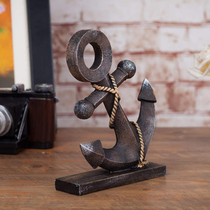 Statue Modèle Ancre de Bateau Décorative, Art Nautique pour Bureau, Salon, Étagère, Table, Décoration Maison de Plage - Product Image 3