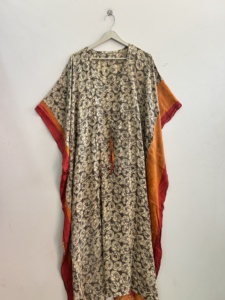 Vestido Kaftan Vintage de Seda Crepé para Mujer, Ropa de Dormir, Bata Transpirable, Suave y Cómoda - Product Image 3