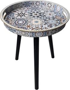 Tables basses gigognes rondes en bois de manguier, artisanales, pour salon et chambre, pour hôtels, au design unique et élégant - Product Image 2