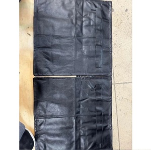 Fundas de Cojín y Asiento de Sofá Cuadradas de Cuero PU Negro con Costuras Modernas, Decoración Personalizada para el Hogar - Product Image 2