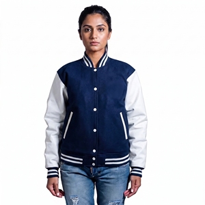 Chaqueta Varsity Personalizada para Mujer, Primavera 2027, Moderna, Transpirable, con Detalles de Letras Bordadas, para Invierno - Product Image 4