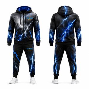 STORM WEAR Manufacturer Custom Team Tracksuit With OEM Full Sublimation Printing Sportswear <b>Coaches</b> Stuff Polyester Tracksuit - Product Image 4