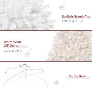 Albero di Natale Artificiale Douglas Fir Alto 1,8 m con 250 Luci LED Bianco Caldo, Rami Realistici, Preilluminato con Luci Natalizie da 3 m - Product Image 4