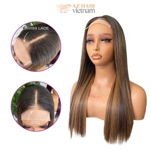 Meilleur prix pour la couleur mélangée déjà faite Piano Highlight perruque extensions de cheveux humains vietnamiens bruts du vendeur Vietnam - Product Image 6