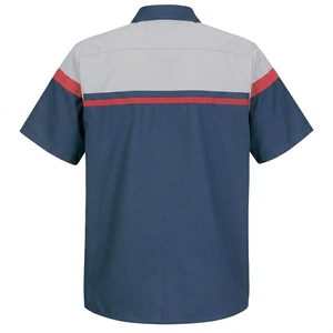 Chemise de mécanicien brodée, uniforme de course rétro, vêtements de travail de garage, chemise industrielle à manches courtes pour homme, chemises en coton personnalisées - Product Image 2