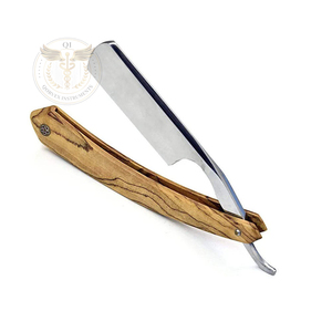 Navajas de afeitar de acero inoxidable con mango elegante para barbería - Product Image 2