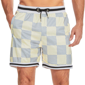 Custom Logo Color Double <b>Layer</b> Designer Mesh Shorts Lining Custom Sublimation All Over Print Blank Short Mesh men's shorts - Product Image 6