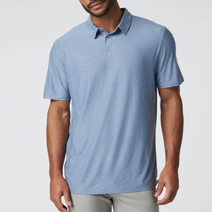T-shirt polo technique pour homme, t-shirt polo extensible doux, personnalisé - Product Image 1