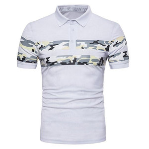 เสื้อโปโลผู้ชายสไตล์ใหม่ลายพิมพ์แนวสตรีทลำลองแขนสั้นคอปกพับได้ - Product Image 1