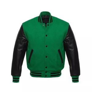 Chaqueta Bomber Varsity de Lujo Personalizada para Hombre con Cuello Alto, Lana Gruesa, Resistente al Viento y Transpirable - Product Image 1