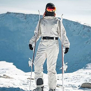 Custom <b>Women</b>’s One Piece Ski Suit Hooded Snowboard Jumpsuit Winter Snow Wear Belted Ski <b>Overall</b> OEM Private Label - Product Image 3