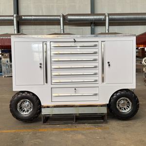 Caja de herramientas impermeable profesional de 70 pulgadas y 7 cajones, carrito de gabinete de herramientas rodantes de <span class=keywords><strong>Metal</strong></span> resistente personalizable blanco - Product Image 3