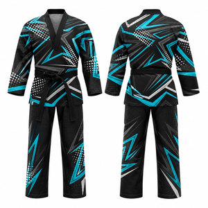 Uniforme de karaté et de taekwondo pour enfants et adultes, personnalisé en usine, uniforme d'arts martiaux de compétition, vente en gros - Product Image 4