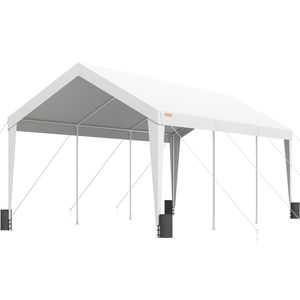 Abri de voiture robuste 10x20 pieds résistant aux UV avec 8 poteaux renforcés et 4 sacs de lest pour garage de voiture, bateau, tente de réception - Product Image 1