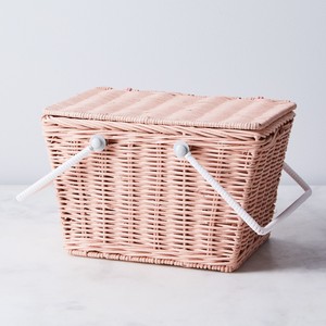 Empty Picnic Hamper <b>Basket</b> for Kids Wholesale Handmade Natural Rattan Camping <b>Baskets</b> <b>with</b> <b>Lid</b> - Product Image 2