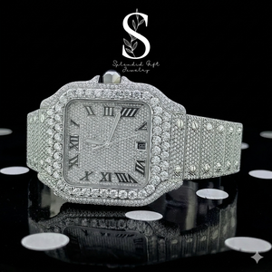 Reloj de Diamantes para Hombre Estilo Hip Hop, Reloj de Cuarzo de Lujo con Diamantes, Reloj de Pulsera Automático VVS - Product Image 1