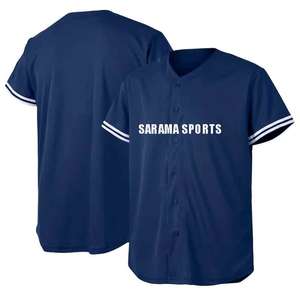 Maillots de baseball personnalisés brodés à bas prix, vierges, pour sublimation, design en gros, nom et numéro d'équipe personnalisés - Product Image 1