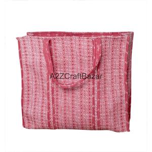 Bolsa de Mano Grande Acolchada de Algodón Hecha a Mano, Ecológica, Personalizable para Mujer, con Cierre, de Lona, con Estampado de Cielo, para Viajes de Verano, Compras - Product Image 5