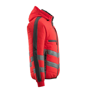 Vêtements de sécurité pour hommes en gros, coupe-vent de chantier, softshell imperméable, veste de protection extérieure réfléchissante avec fermeture éclair - Product Image 2