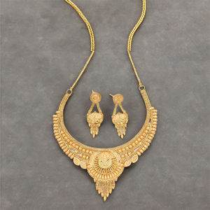 Colliers courts en or rempli 14K, 18K, 24K en gros, colliers de conception traditionnelle, ensemble de bijoux de mode plaqués or en laiton. - Product Image 3