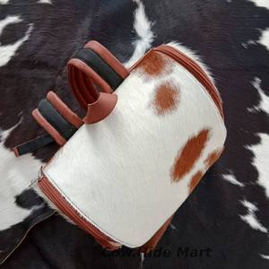 Sac à dos en cuir véritable de vachette style western vintage avec fermeture éclair et lettres, capacité 20-35L pour voyage, ordinateur portable et usage scolaire HNBP-0094 - Product Image 2