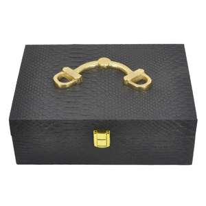 Crocodile Leather Box Handmade Luxury Gift Boxes & <b>Bins</b> Eco Friendly Lightweight Luxury Storage Box Gold Horse Bit Style Latest - Product Image 5