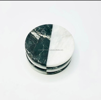 Ensemble de sous-verres en pierre de conception de luxe faite à la main, tapis en pierre de finition lisse pour l'intérieur de la cuisine