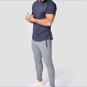 Camiseta de Manga Corta para Hombre, Cuello Redondo, Color Azul Marino, Corte Ajustado, Deportiva, Tejida, de Secado Rápido, 100% Poliéster - Product Image 3