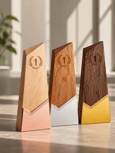 Regalos Corporativos de Cristal y Vidrio Pulido Ecológicos de Diseño Personalizado - Placa de Premios y Trofeos Moderna y Elegante con Logotipo Grabado - Product Image 3