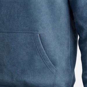 Sweat à capuche pour homme 100 % coton, design personnalisé, coupé-cousu, teint uni, 400 GSM, en molleton bouclette, style streetwear hiver, motif uni - Product Image 5