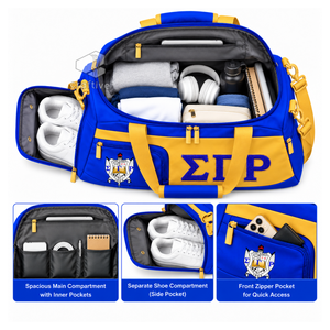 Bolsa de Viaje Deportiva con Compartimento para Zapatos, de Cordura, para Mujer, de la Hermandad Sigma Gamma Rho - Product Image 2