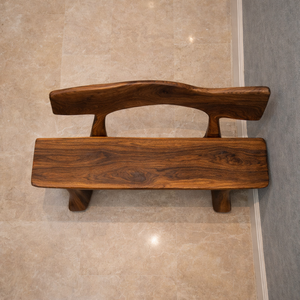 Banc d'extérieur Luxali C008 en noyer massif, fabriqué à la main, design moderne, écologique, durable, 3 places, prix usine. - Product Image 3