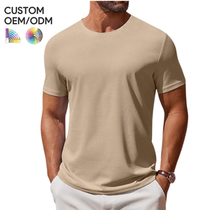 T-shirt en coton tricoté de qualité supérieure pour hommes, support OEM/ODM, manches courtes, col rond, doux, respirant, écologique, séchage rapide, sérigraphie - Product Image 1
