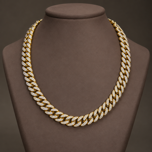 Collier Hip Hop cubain en moissanite VVS certifiée GRA, 14 mm, en argent 925, chaîne de diamants glacés, bijoux fins pour hommes, coffret cadeau - Product Image 1