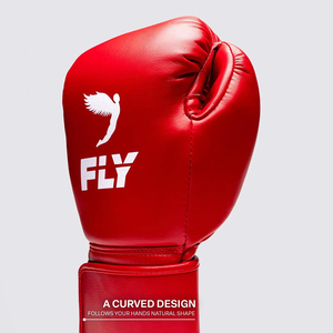 Gants de sparring Top Selling Fly Super X LINE Pro en cuir véritable, couleur rouge, protection UV, fermeture à lacets, gants d'entraînement OEM - Product Image 2