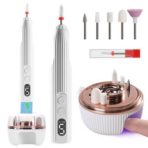 Set de Manicura y Pedicura Eléctrico Inalámbrico Portátil, Kit de Taladro de Uñas con Base de Carga, Secador de Uñas UV, 6 Brocas, 5 Velocidades y Dirección - Product Image 1