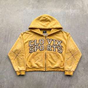CLOVIX SPORTS Sweat-shirt à capuche zippé pour homme en molleton de coton, décontracté, avec logo personnalisé, fournisseur d'articles de sport - Product Image 5