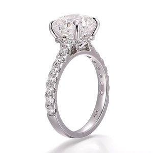 Anillo de Diamante de Laboratorio Certificado por IGI de 4 Quilates, Corte Cojín, Joyería Personalizada, Anillo de Compromiso de Oro Blanco de 18K, Anillo de Boda para Mujer - Product Image 4