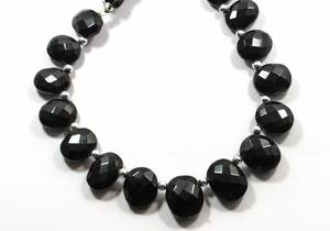 Cuentas ovaladas facetadas de espinela negra natural, hilo de cuentas sueltas de piedras preciosas para la fabricación de joyería artesanal al por mayor - Product Image 4