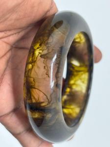 Pulseras de Resina Acrílica y Lucite Hechas a Mano con Efecto de Caparazón de Tortuga Natural y Acabado Brillante para Mujer, Venta al Por Mayor - Product Image 5