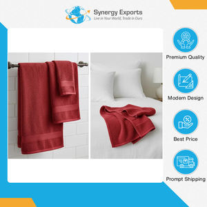 Serviette de bain en polycoton d'origine indienne de qualité supérieure avec finition velours - Chaque lavage, un avenir plus vert - Product Image 4