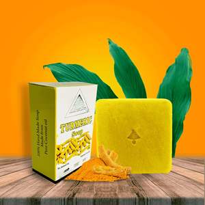 Savon Herbal de Haute Qualité à la Formule Éclaircissante Curcuma et Orange – Vente en Gros pour Acheteurs Internationaux - Product Image 1