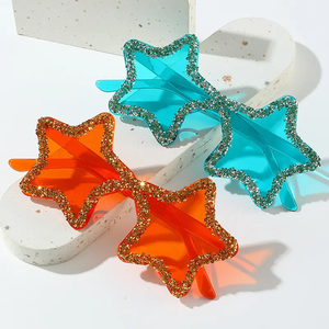 Star-shaped <b>Sunglasses</b> Fashion Diamond Eyewear Eyeglasses Christmas Decoration Party Glasses Unique Rimless <b>Sunglasses</b> - Product Image 1