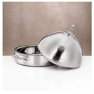 Luxury Gold Stainless Steel Casserole Pot with Lid Modern Serving Dish Buffet Food Warmer Kitchen <b>Cookware</b> Container - Product Image 6